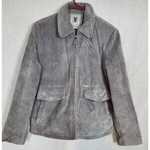 VTG American Classics JLC Adventure on the Wing 100% Leather Gray Jacket (M)